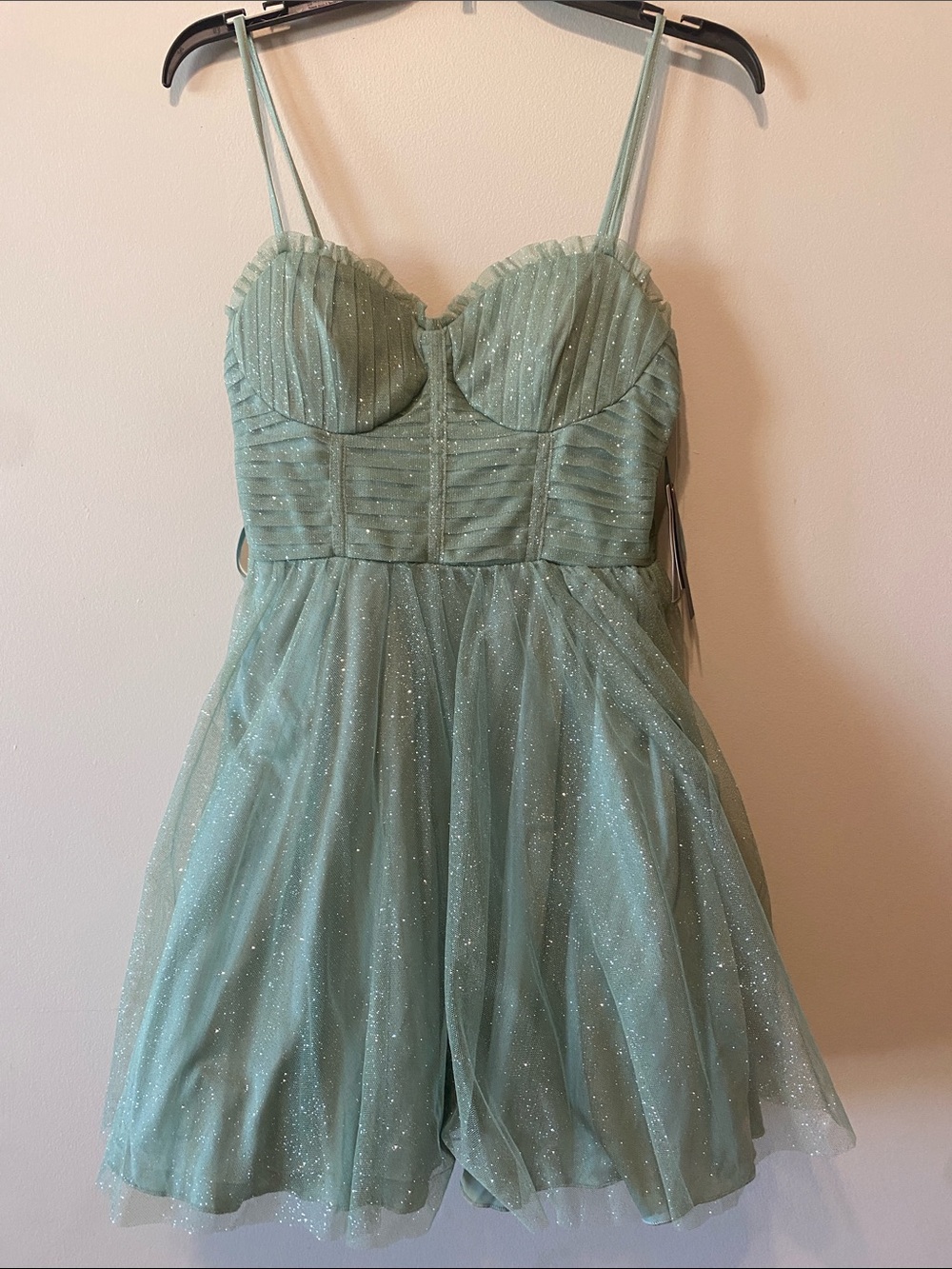 Mint Green Sparkle Tulle Party Dress
